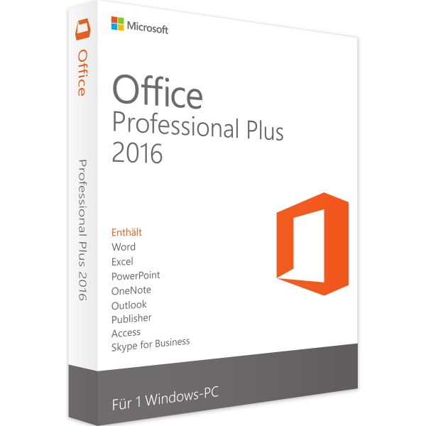 Microsoft Office 2016 Professional Plus Vollversion